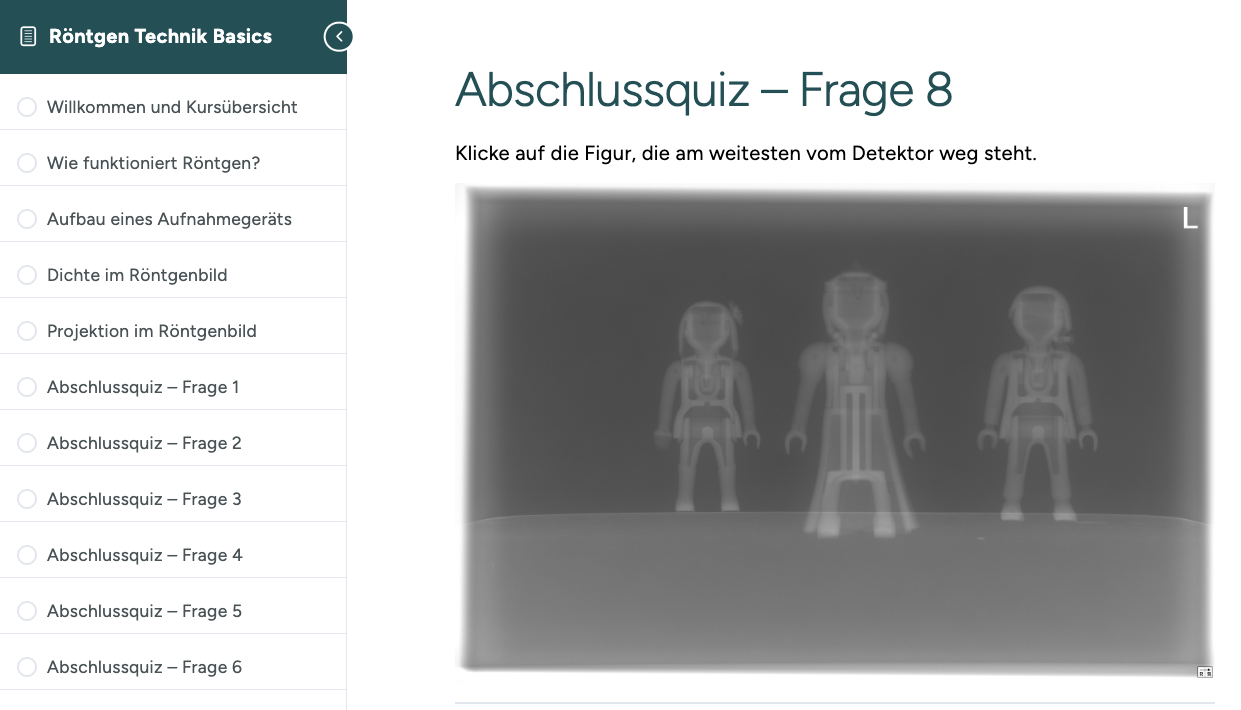 Röntgen-Basics-Kurs mit interaktivem Hotspot-Quiz